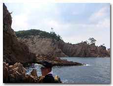 青海島の岩場