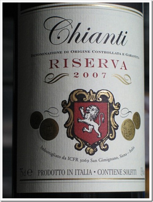 chianti riserva 2007