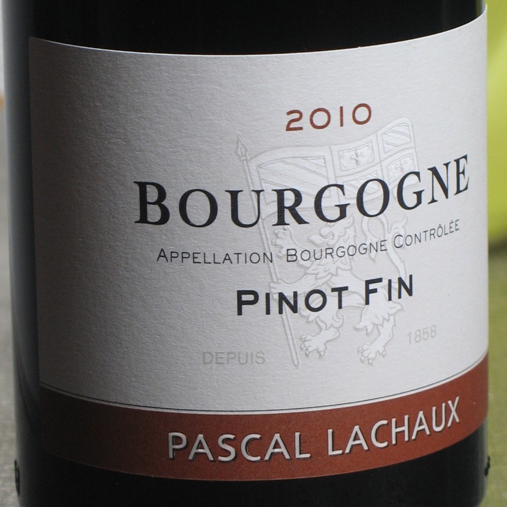 PASCAL LACHAUX BOURGOGNE PINOT FIN 2010 