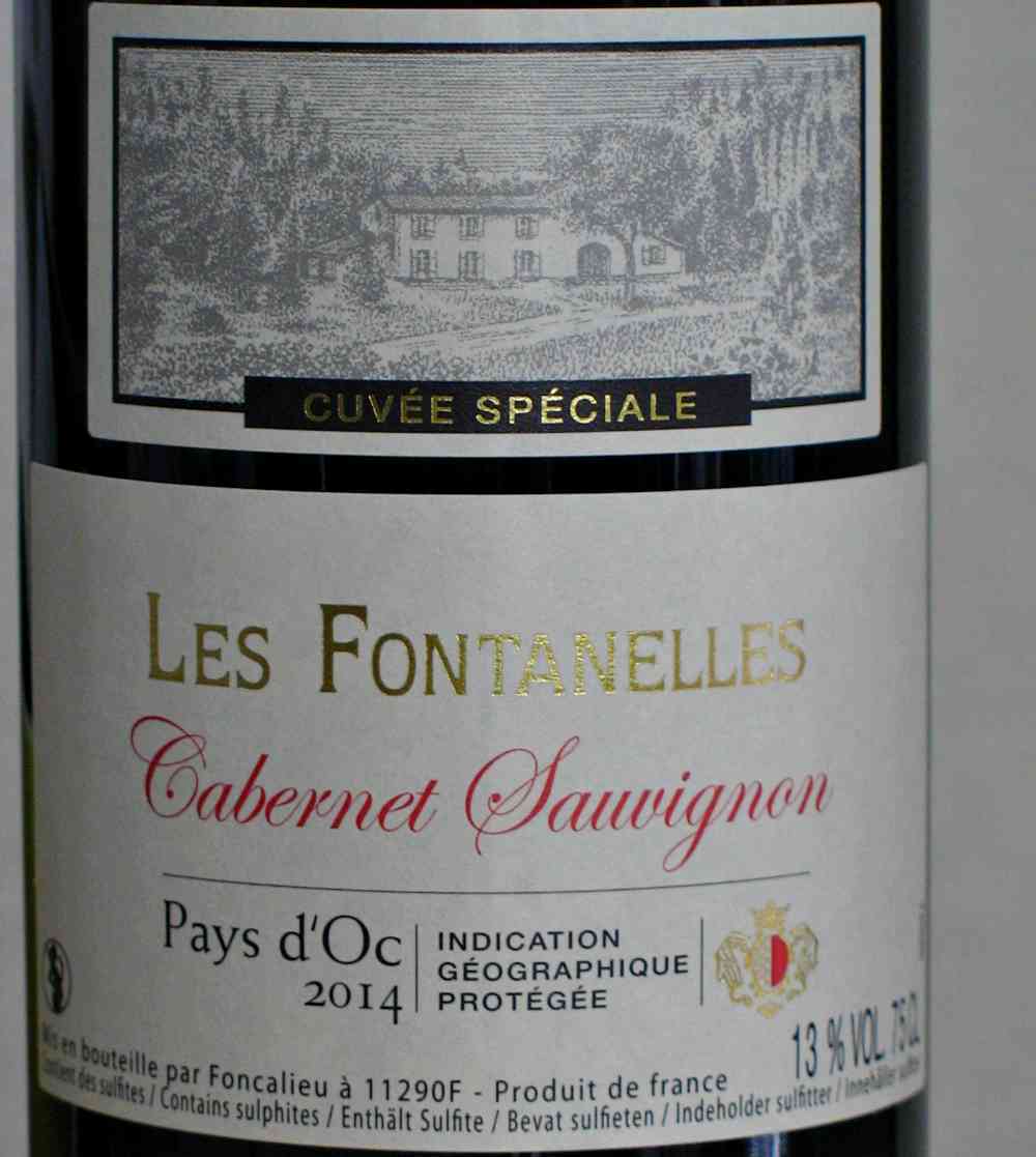 Les Fontanelles Cabernet Sauvignon Pays d'Oc 2014