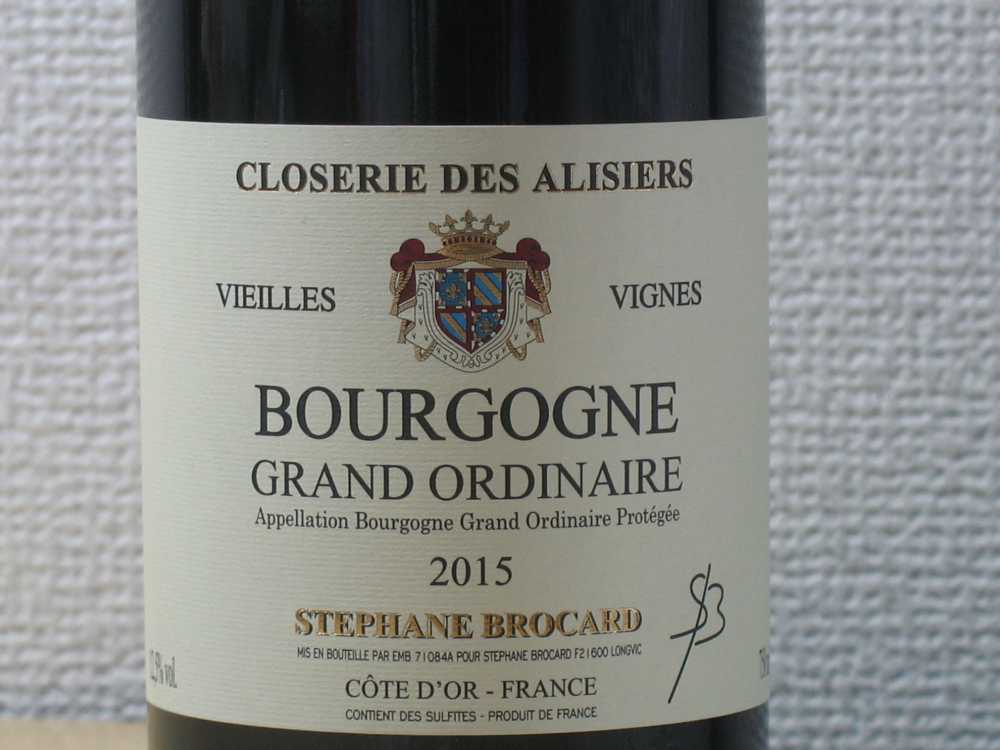 Bourgogne Grand Ordinaire 2015 Closerie des Alisiers