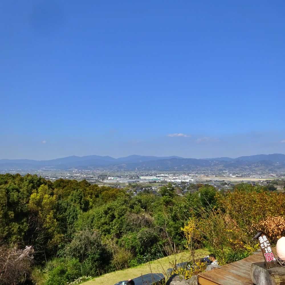 みのう山荘から田主丸・筑前方面の風景